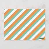 Striped Dump Truck Personalisiert Valentine Cards Postkarte (Rückseite)