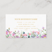 Striped Elegant floral Beauty Artist Haar Makeup Visitenkarte (Rückseite)