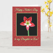 Striped Flower Daughter Card Karte (Gelbe Blume)