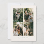 Striped Frame Holiday Photo Collage Feiertagskarte (Rückseite)