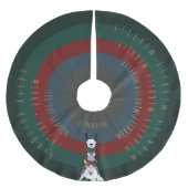 Striped Fun Donkey Llama Sheep anpassbare Worte Polyester Weihnachtsbaumdecke (Vorderseite)