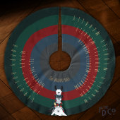 Striped Fun Donkey Llama Sheep anpassbare Worte Polyester Weihnachtsbaumdecke