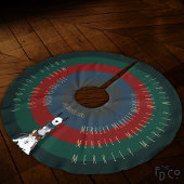 Striped Fun Donkey Llama Sheep anpassbare Worte Polyester Weihnachtsbaumdecke