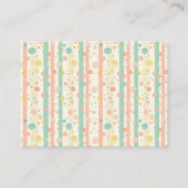 Striped Funny Capybara Baby Shower Diaper Raffle Begleitkarte (Rückseite)