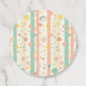 Striped Funny Capybara Custom Name Baby Shower Geschenkanhänger (Rückseite)