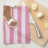 Striped Gingerbread Boy Küchentuch (Viertel Falte)