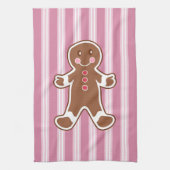 Striped Gingerbread Boy Küchentuch (Vertikal)