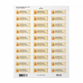 Striped Gingerbrot Candy Christmas Label (Vorne)
