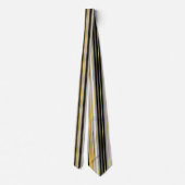 Striped Gold and Silver Necktie Krawatte (Rückseite)