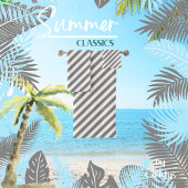 Striped grau badhandtuch set