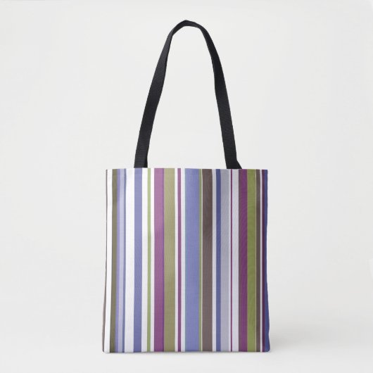 Striped Grocery Shopping Tote Bag Tasche (Vorderseite)
