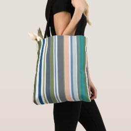 Striped Grocery Shopping Tote Bag Tasche