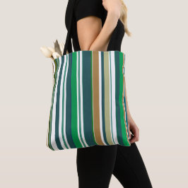 Striped Grocery Shopping Tote Bag Tasche