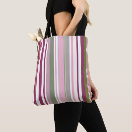 Striped Grocery Shopping Tote Bag Tasche
