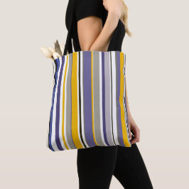 Striped Grocery Shopping Tote Bag Tasche