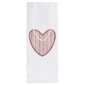 Striped Heart Geschenktüte Für Weinflaschen (Rückseite)