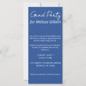 Striped High School Graduation Party Invitation (Rückseite)