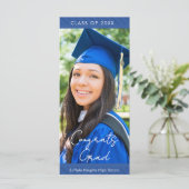 Striped High School Graduation Party Invitation (Stehend Vorderseite)