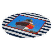 Striped Hilton Head Island Harbour Town Lighthouse Schneidebrett (Ecke)