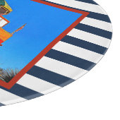 Striped Hilton Head Island Harbour Town Lighthouse Schneidebrett (Ecke)