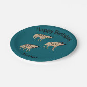 Striped Hyenas Pappteller (Schrägansicht)