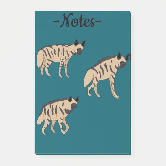 Striped Hyenas Post-it Klebezettel (Vorderseite)