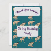 Striped Hyenas Thank you Card Einladung (Vorderseite)