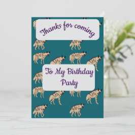 Striped Hyenas Thank you Card Einladung