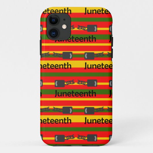 Striped Juneteenth Case-Mate iPhone Hülle (Rückseite)
