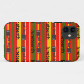 Striped Juneteenth Case-Mate iPhone Hülle (Rückseite (Horizontal))