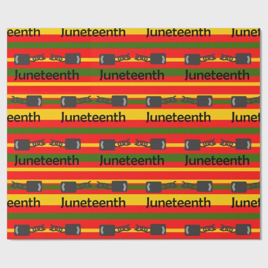 Striped Juneteenth Geschenkpapier (Flach)