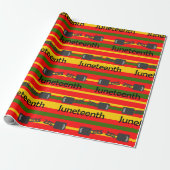 Striped Juneteenth Geschenkpapier (Ungerollt)