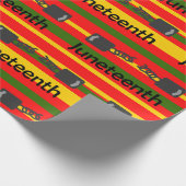 Striped Juneteenth Geschenkpapier (Ecke)