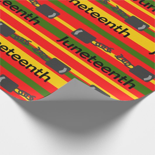 Striped Juneteenth Geschenkpapier (Ecke)