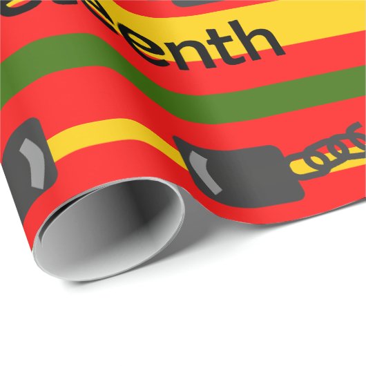 Striped Juneteenth Geschenkpapier (Rolleneckpunkt)