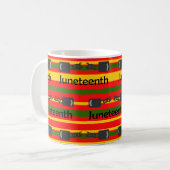 Striped Juneteenth Kaffeetasse (Vorderseite Links)