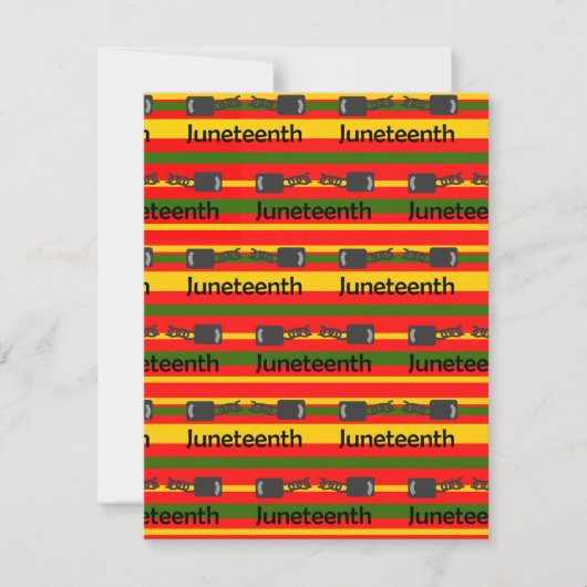 Striped Juneteenth Mitteilungskarte (Vorderseite)