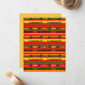Striped Juneteenth Mitteilungskarte (Vorderseite/Rückseite Beispiel)
