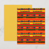 Striped Juneteenth Mitteilungskarte (Vorne/Hinten)