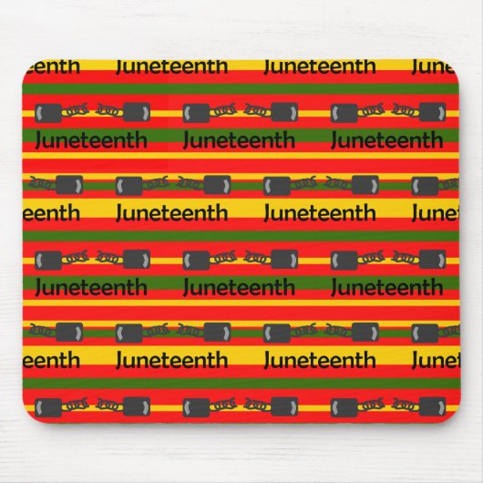 Striped Juneteenth Mousepad (Vorne)