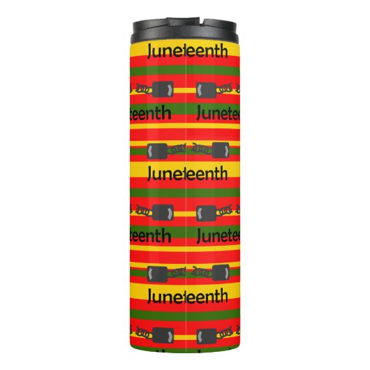 Striped Juneteenth Thermosbecher (Rückseite)
