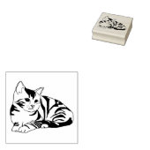 Striped Kitten Gummistempel (Stempel)