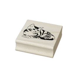 Striped Kitten Gummistempel