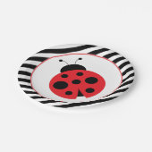 Striped Ladybug Party Teller (Schrägansicht)