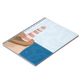 Striped Lighthouse Landscape Notebook Notizblock (Linke Seite)