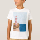 Striped Lighthouse Landscape T - Shirt (Vorderseite)