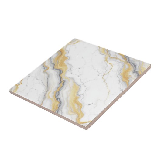 Striped Luxe Marble Keramik Tile Fliese (Seite)
