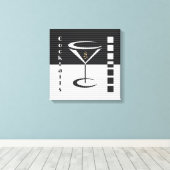 Striped Martini Leinwanddruck (Insitu (Holzboden))