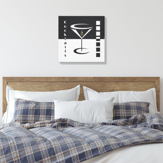 Striped Martini Leinwanddruck (Insitu (Schlafzimmer))
