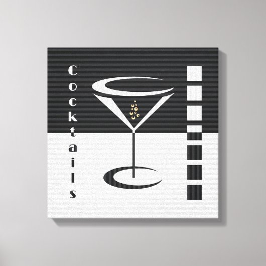 Striped Martini Leinwanddruck (Vorderseite)